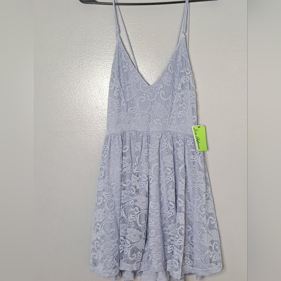 Sam Edelman Eventide Blue Lace Romper Size Large NEW - Picture 6 of 11